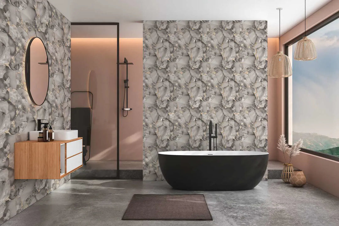 Greznas marmora izskata tapetes ar smalku spīdumu - 3010407 AS Creation