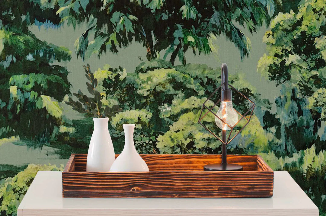 Greznas tapetes ar meža motīvu - zaļas - 3012505 AS Creation