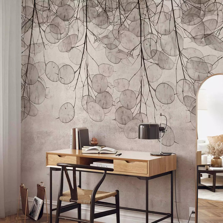 Wall Murals - Nature motif in beige shades, 137475