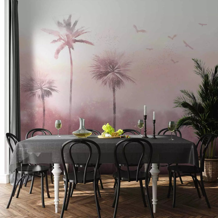 Фотообои - Тропический ветер (розовый), 138742