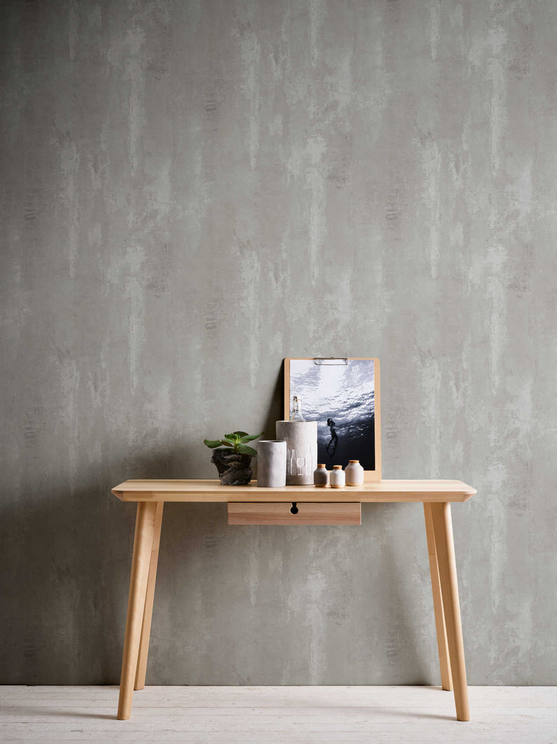 Industrial style wallpaper with concrete pattern in grey, 1332552 AS Creation