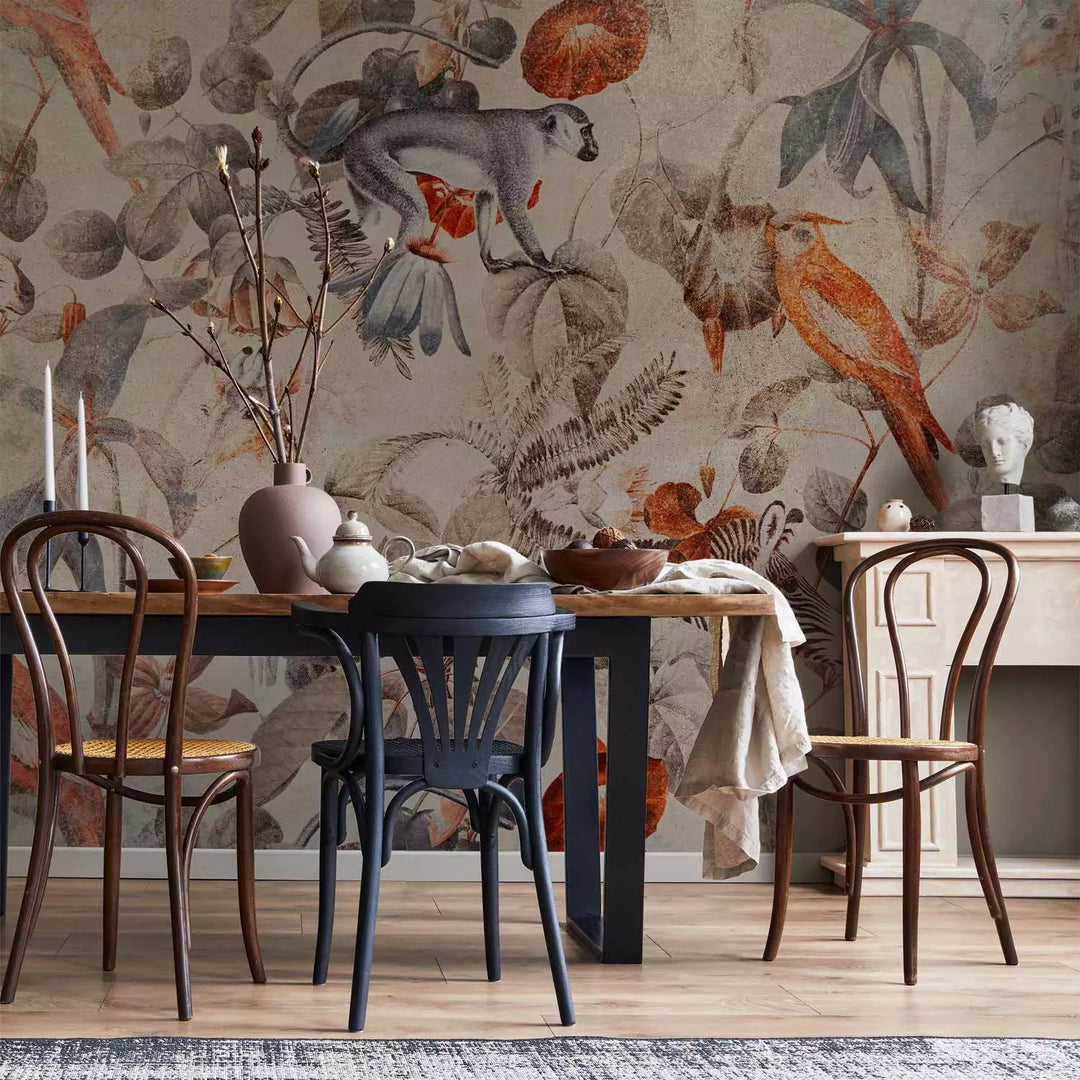 Valokuvatapetti Trooppinen tyyli - Savanna koti, 143075