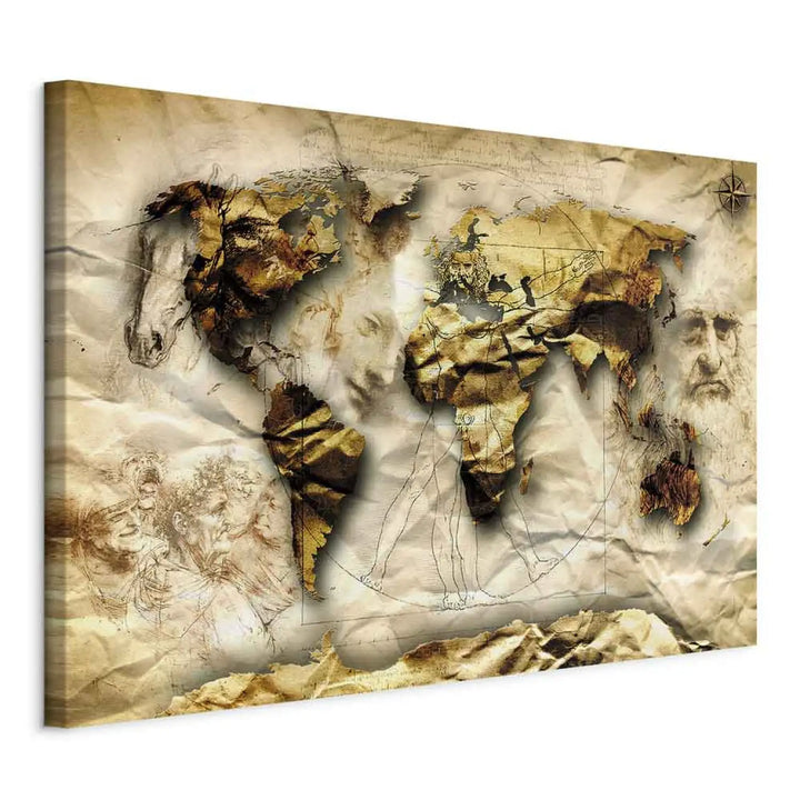 Canva - World Map in Leonardo da Vinci style, (X1), 92621