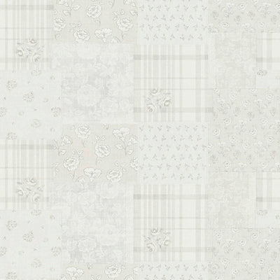 Country style wallpaper with floral pattern: light grey - 1373006 AS Creation