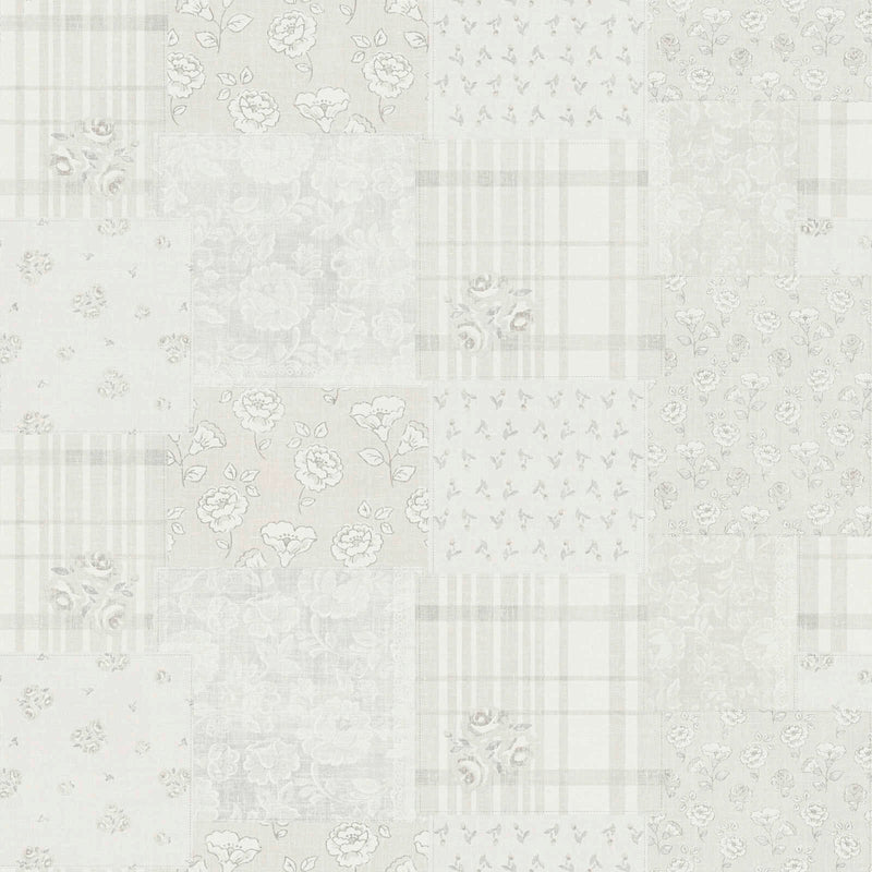 Country style wallpaper with floral pattern: light grey - 1373006 AS Creation