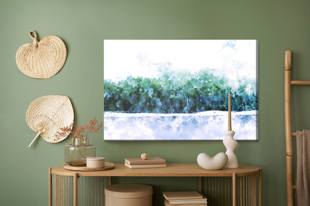 Kanva - Abstrakta meža akvareļa glezna, N-38 X-ART