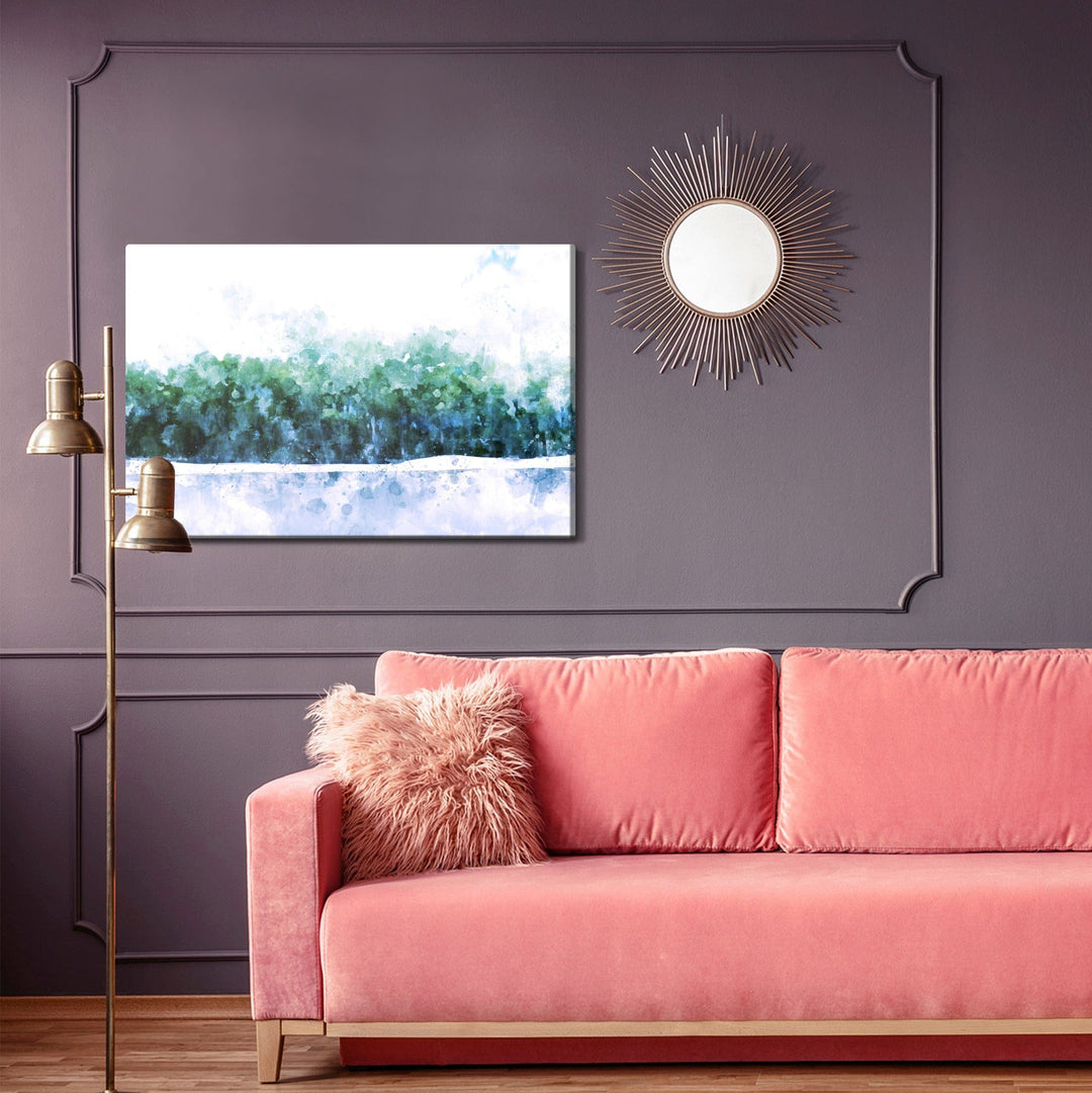 Kanva - Abstrakta meža akvareļa glezna, N-38 X-ART