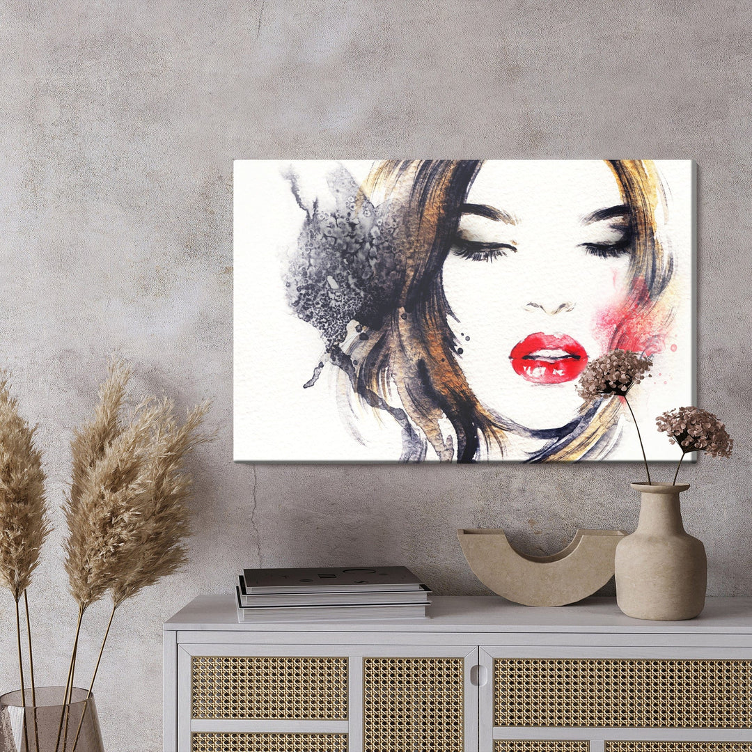 Kanva - Abstrakta sieviešu portreta glezna, N-41 X-ART