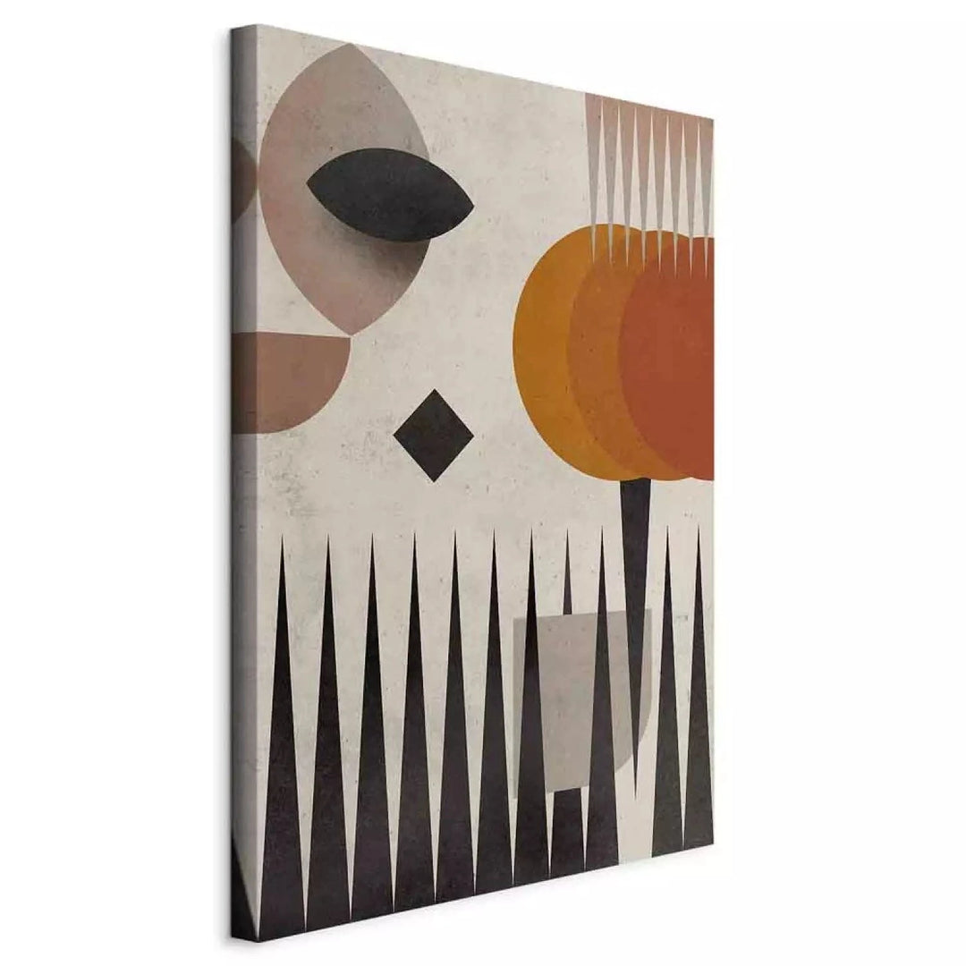 Kanva - abstrakts raksts - Saule aiz kalniem, (x 1), moderns dizains G-ART