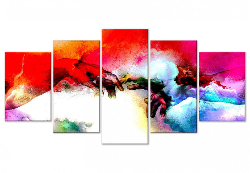 Canva - Creation of Adam - Divine Touch in Rainbow Colours, 145269 G-ART