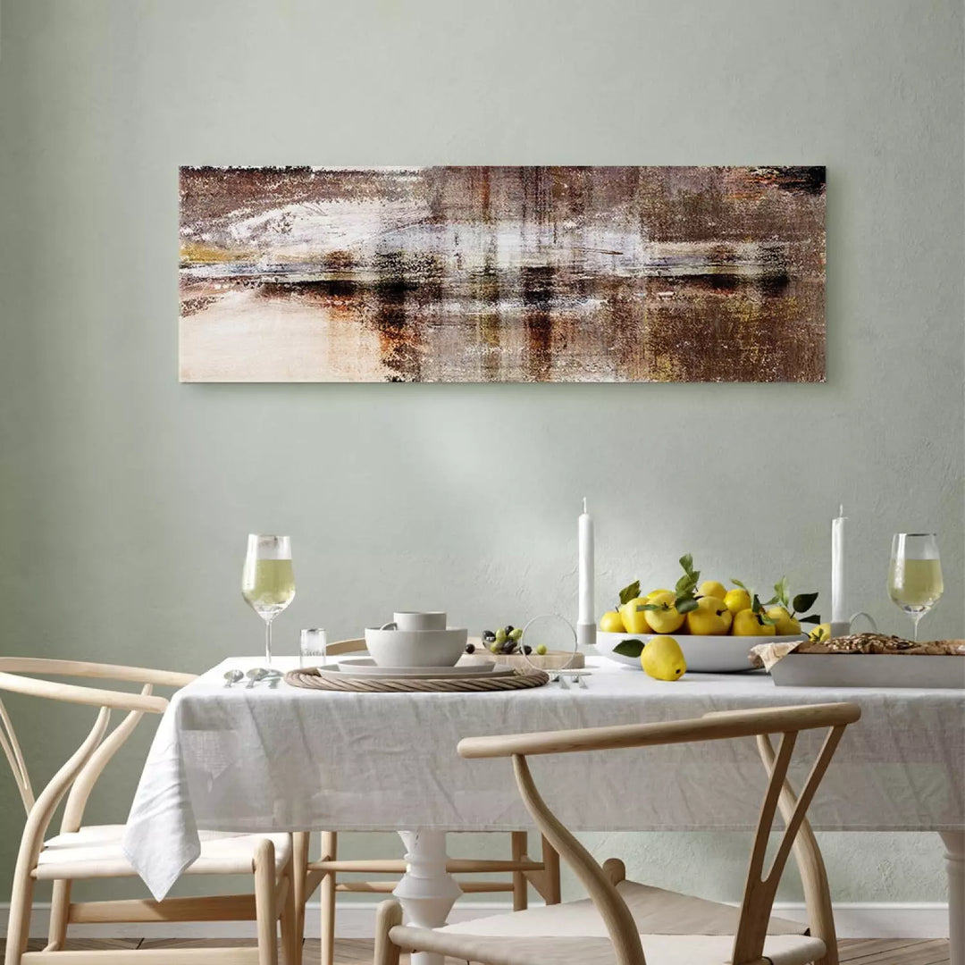 Glezna Brūna Abstrakcija – Māksliniecisks Sienas Dekors ART XL