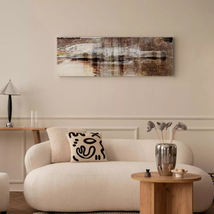Glezna Brūna Abstrakcija – Māksliniecisks Sienas Dekors ART XL