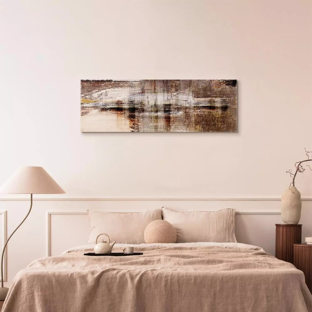Glezna Brūna Abstrakcija – Māksliniecisks Sienas Dekors ART XL