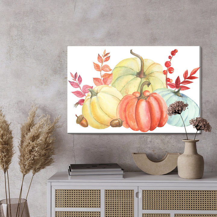 Kanva - Akvareļos gleznoti ķirbji, N-679 X-ART