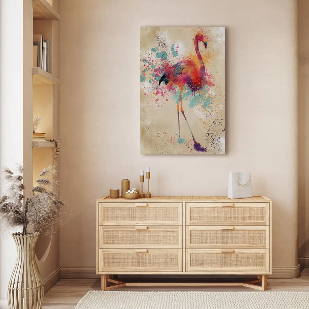 Canvas-taulut Akvarelli flamingo (x 1)