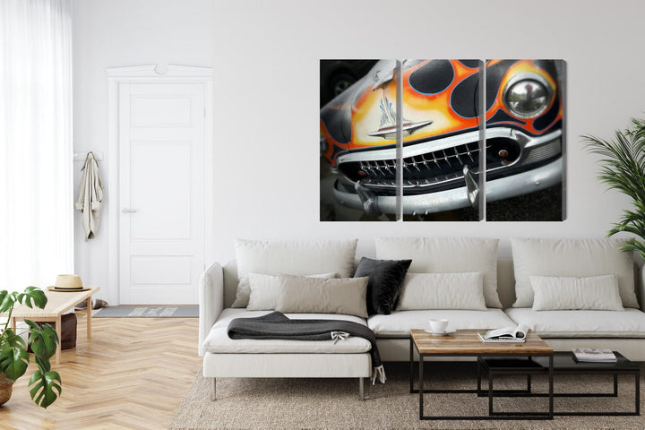 Kanva - Antīka automašīna ar liesmām, N-3478 X-ART