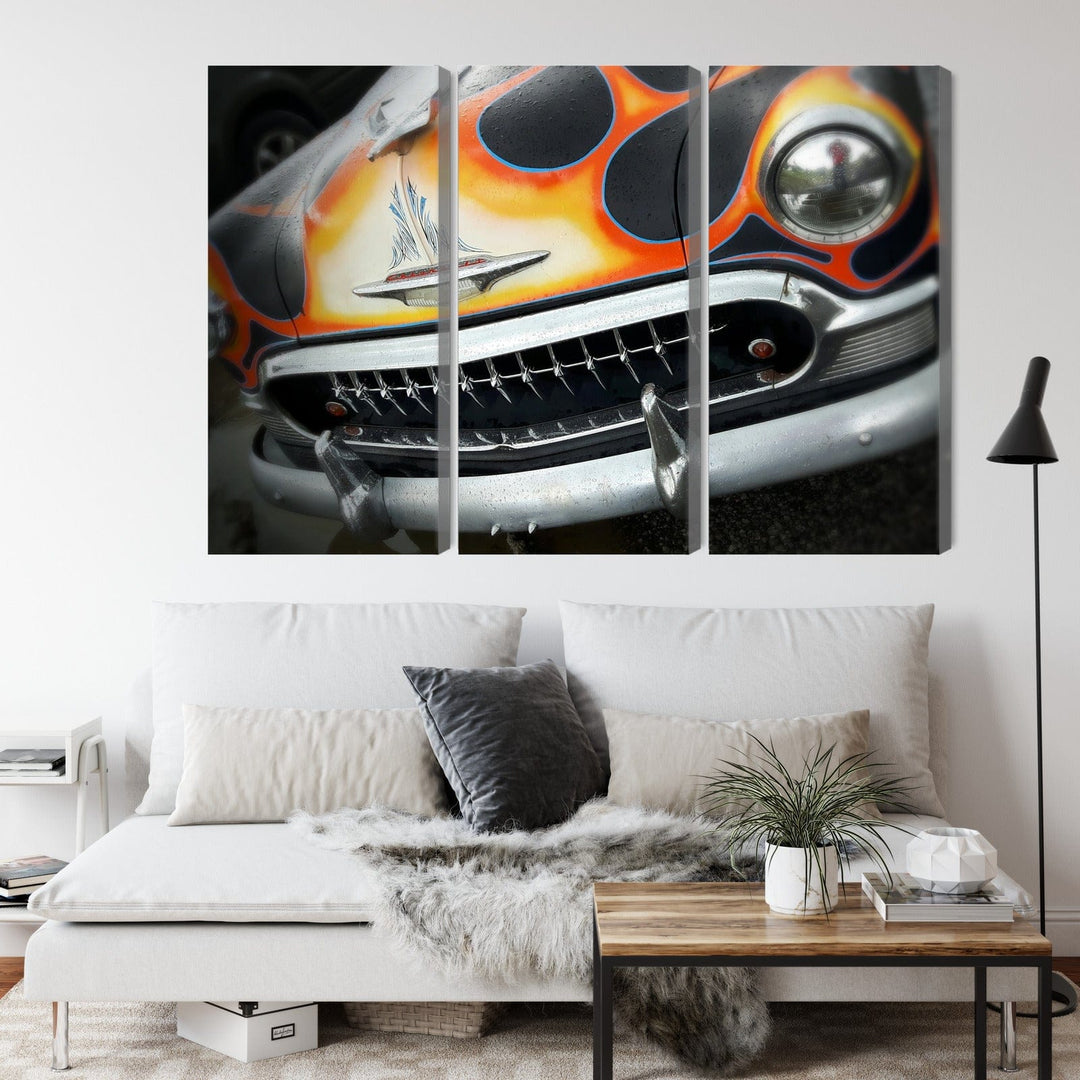 Kanva - Antīka automašīna ar liesmām, N-3478 X-ART