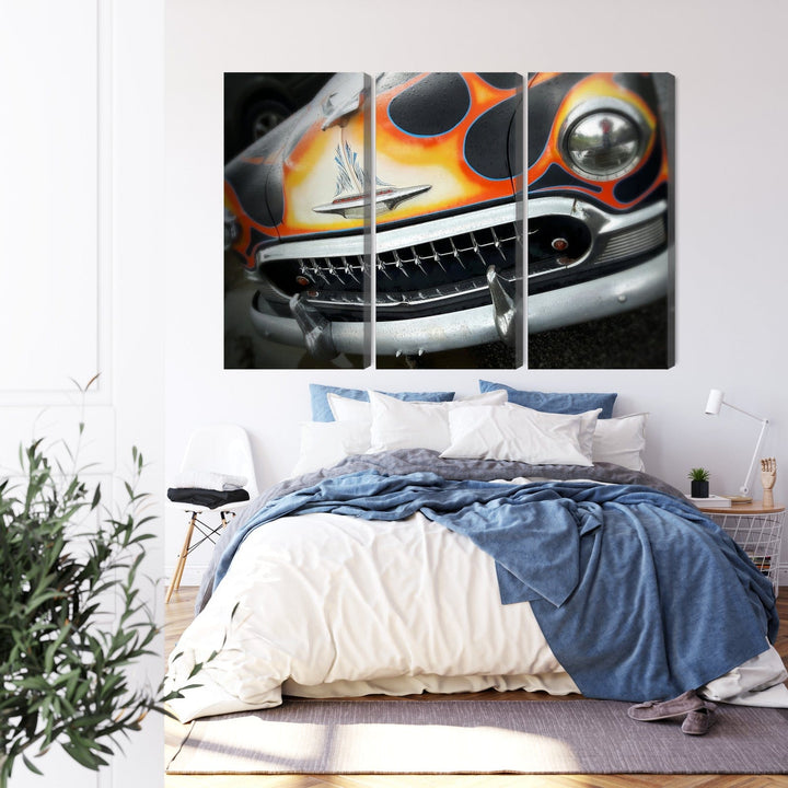 Kanva - Antīka automašīna ar liesmām, N-3478 X-ART