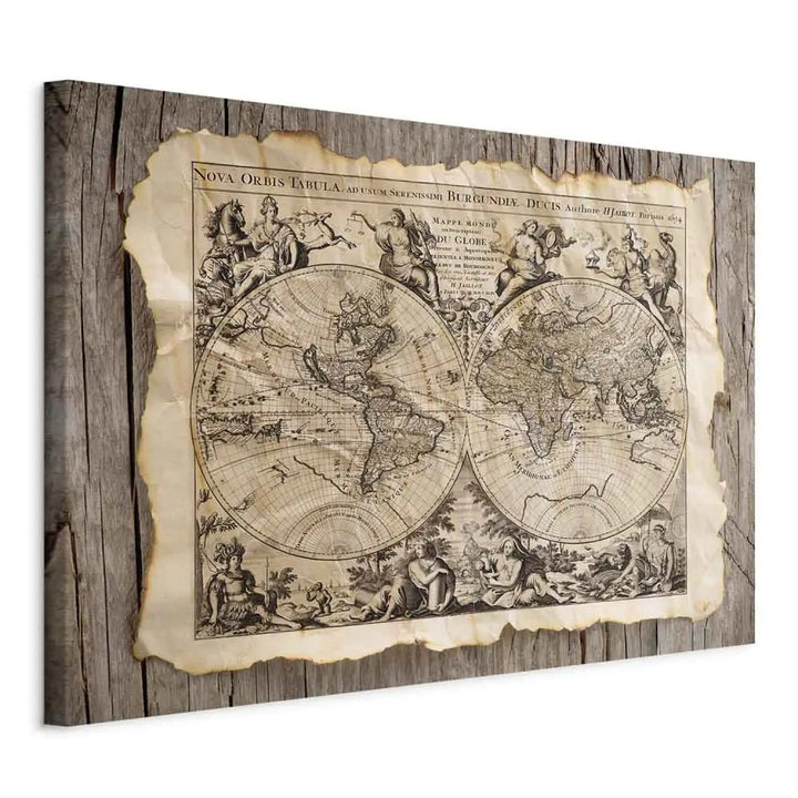 Glezna - Antīkās karte, vintāžas stils, brūnā krāsā, 91180 ART XL