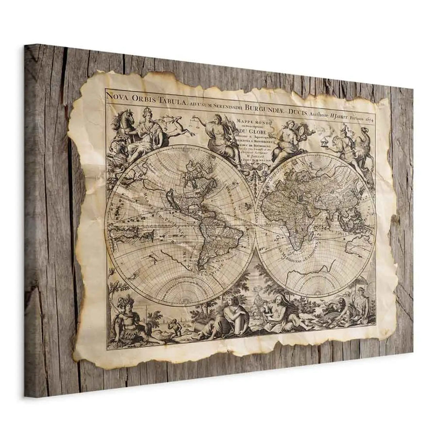 Glezna - Antīkās karte, vintāžas stils, brūnā krāsā, 91180 ART XL