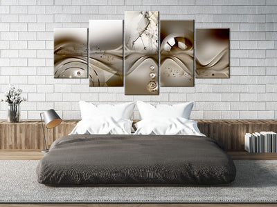 Canva with abstraction in beige tones - Artistic Disharmony, (x5), 90436 G-ART.