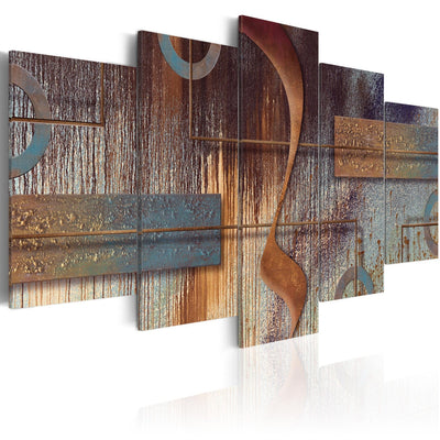 Seinapildid abstraktsiooniga pruunides toonides - Oriental Composition, 91941 (x5) G-ART.