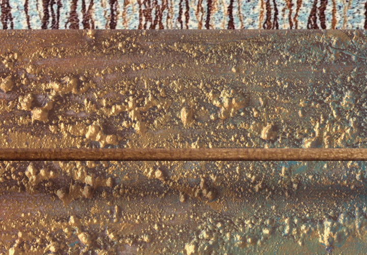Glezna ar abstrakciju brūnos toņos - Austrumu kompozīcija, 91941 G-ART