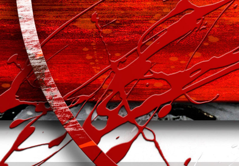 Канва с абстракцией в серо-красных тонах - Carmine Rocket, 50014, (x5) G-ART
