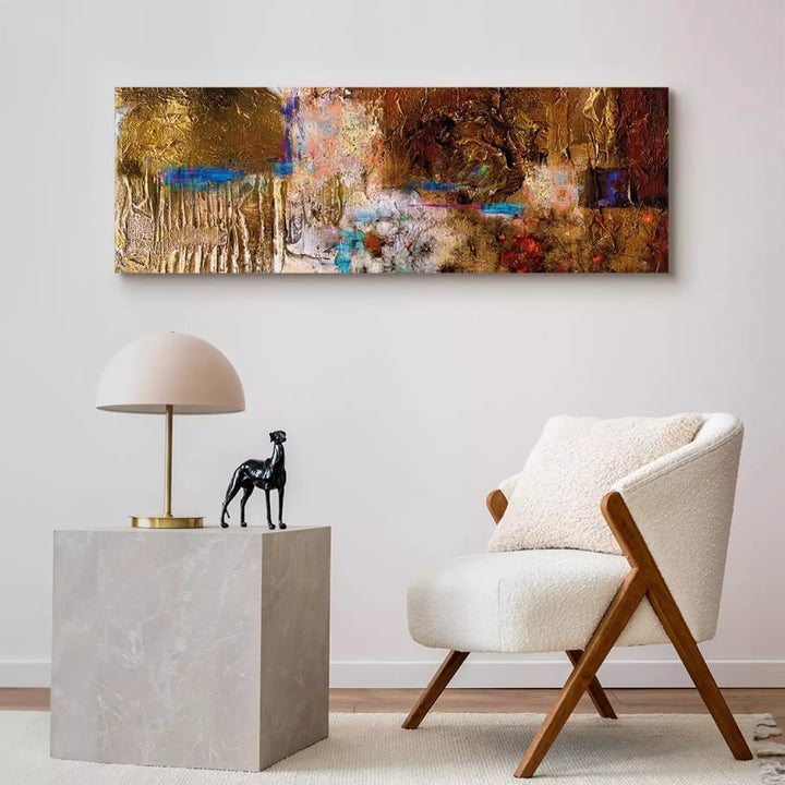 Glezna ar abstrakta rakstu - Zelta struktūra - dažādi izmēri ART XL