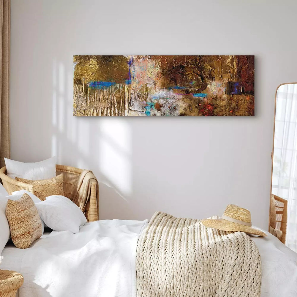 Glezna ar abstrakta rakstu - Zelta struktūra - dažādi izmēri ART XL