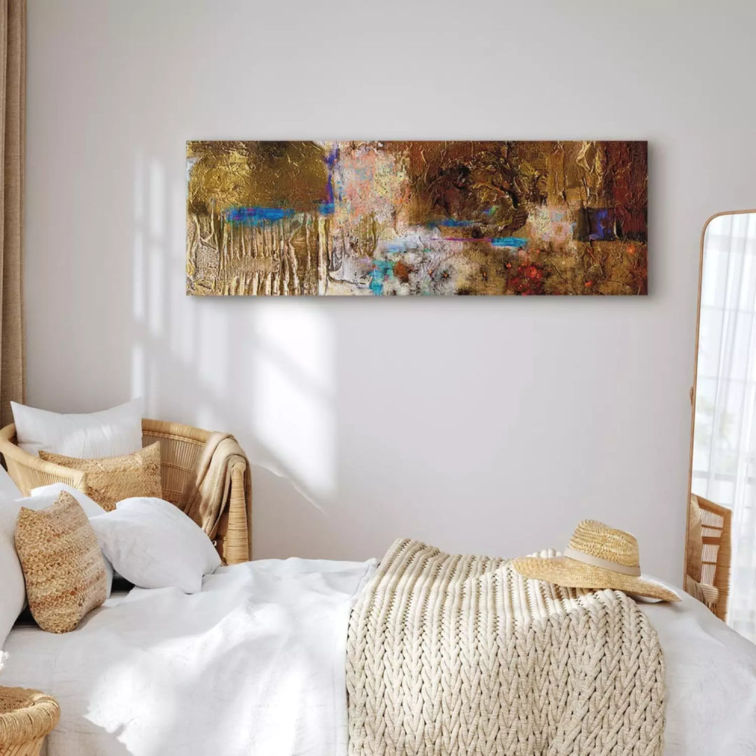 Glezna ar abstrakta rakstu - Zelta struktūra - dažādi izmēri ART XL