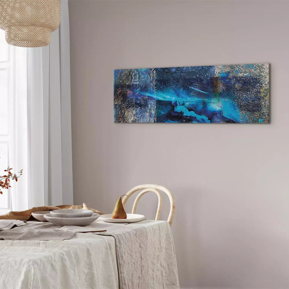 Glezna ar Zilu Abstrakciju – Neregulāra Faktūra ART XL