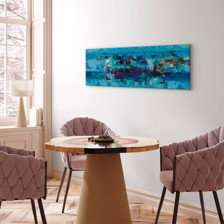 Abstrakta Glezna "Okeāns" (94023) – Zils Sienas Dekors ART XL