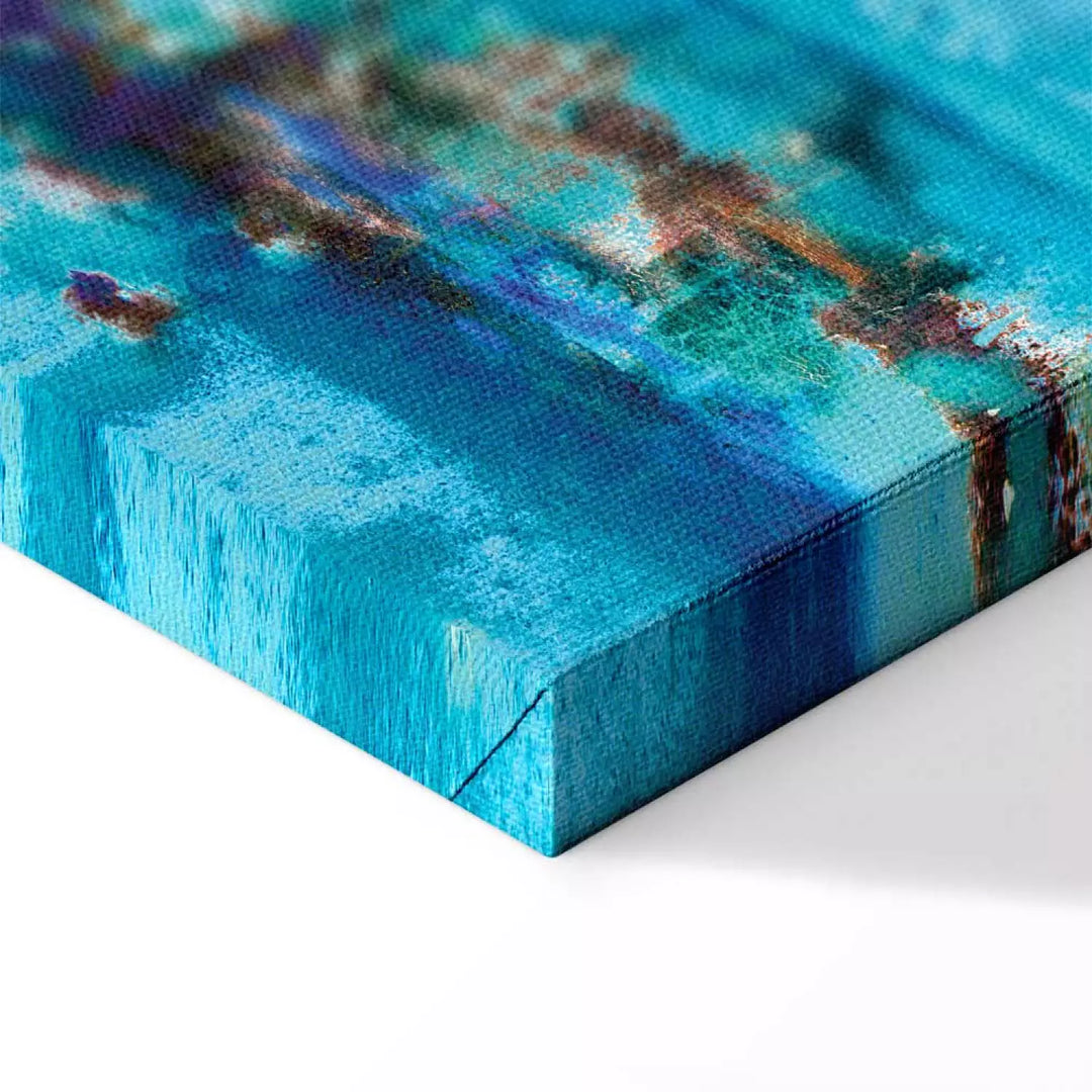 Abstrakta Glezna "Okeāns" (94023) – Zils Sienas Dekors ART XL