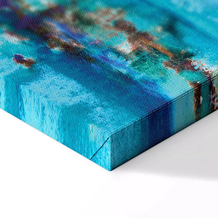 Abstrakta Glezna "Okeāns" (94023) – Zils Sienas Dekors ART XL