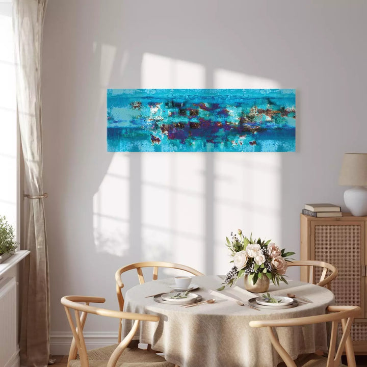Abstrakta Glezna "Okeāns" (94023) – Zils Sienas Dekors ART XL
