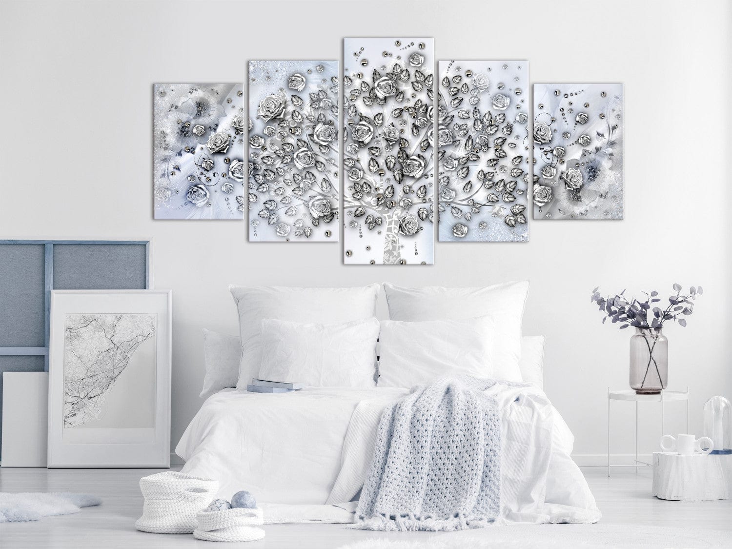 Glezna ar abstrakta koku - Ziemas koks, (x 5), 150084 G-ART