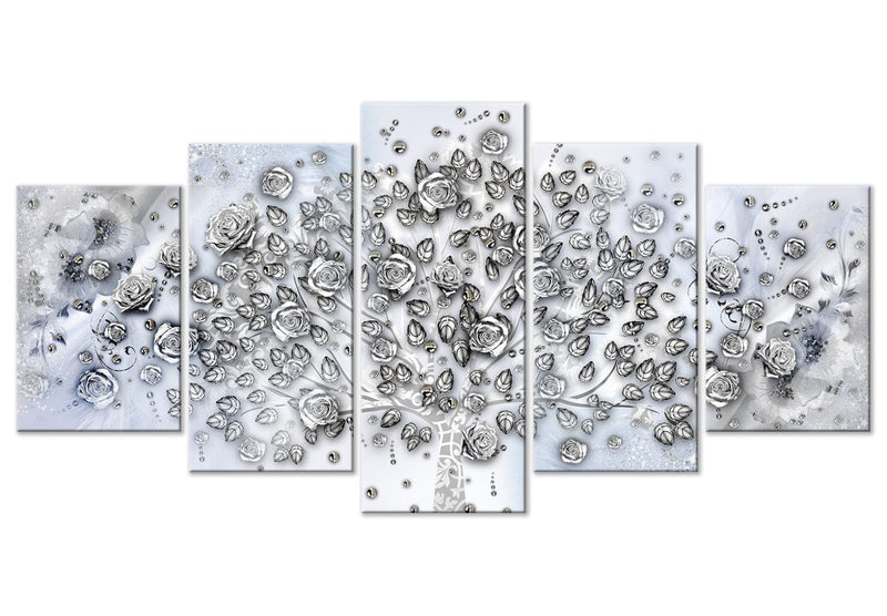 Paveikslai ant drobės su abstrakčiu medžiu - Žiemos medis, (x 5), 150084 G-ART.
