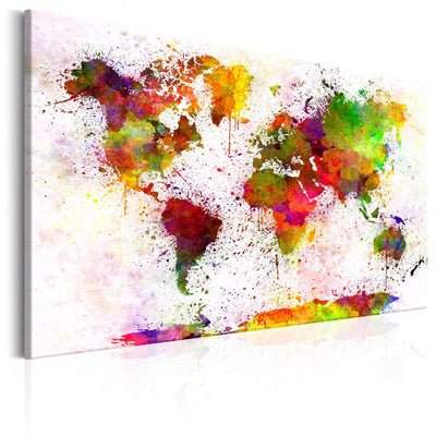 Glezna ar abstrakta pasaules karti - Mākslinieciskā pasaule, (x1), 91200 Tapetenshop.lv.