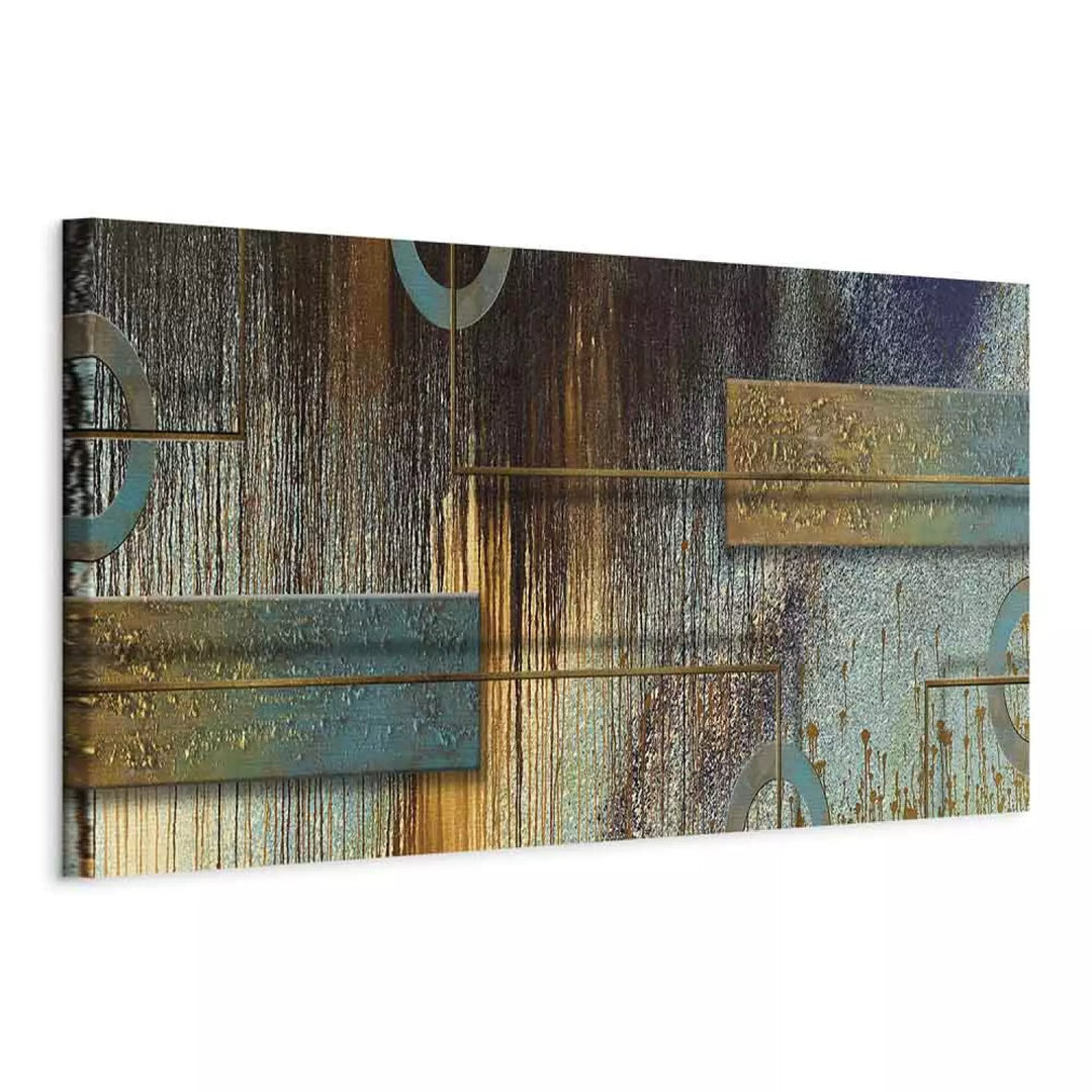 Glezna "Mākslinieciskā Variācija" – Tirkīza Abstrakcija ART XL