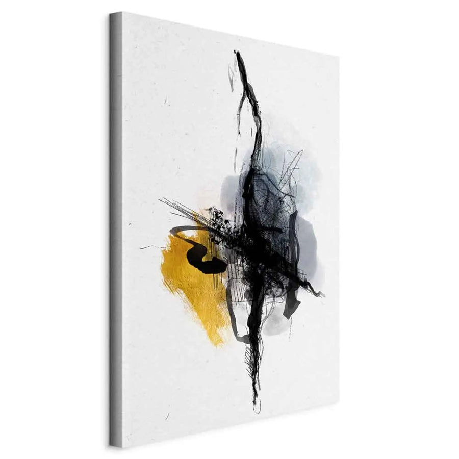 Glezna ar abstrakta rakstu uz balta pamata - Straume (x 1) - 131685 ART XL