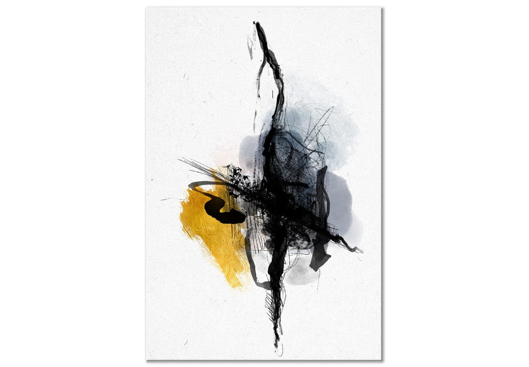 Glezna ar abstrakta rakstu uz balta pamata - Straume (x 1) - 131685 G-ART.