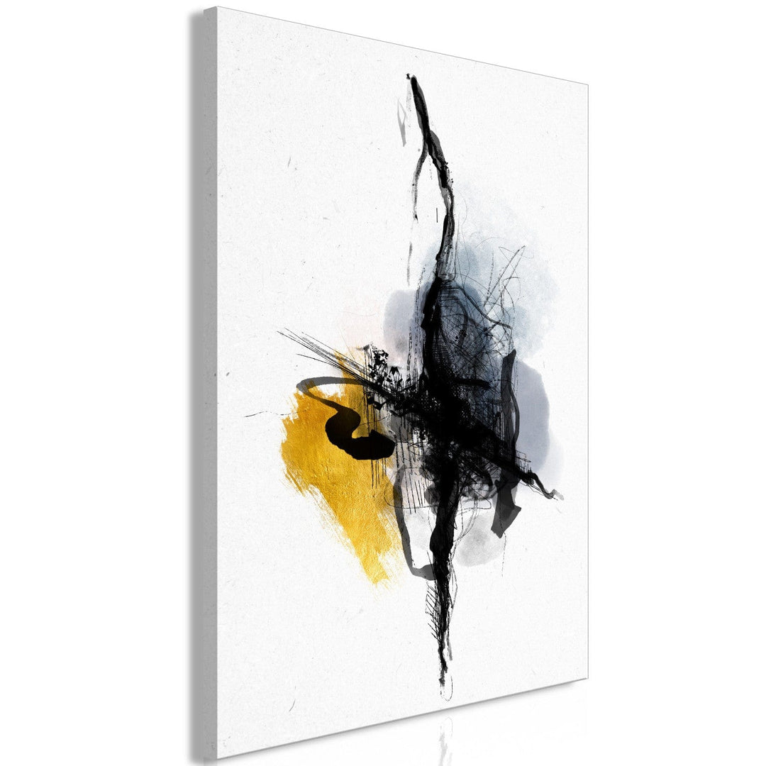Glezna ar abstrakta rakstu uz balta pamata - Straume (x 1) - 131685 G-ART.