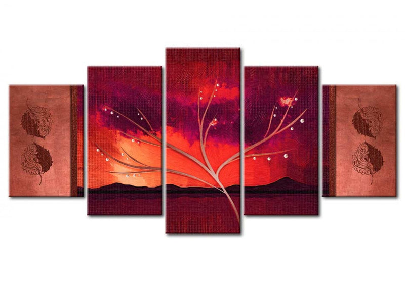 Canva with abstract autumn pattern - Carmine Autumn, 92720, (x5) G-ART