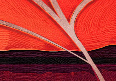 Canva with abstract autumn pattern - Carmine Autumn, 92720, (x5) G-ART