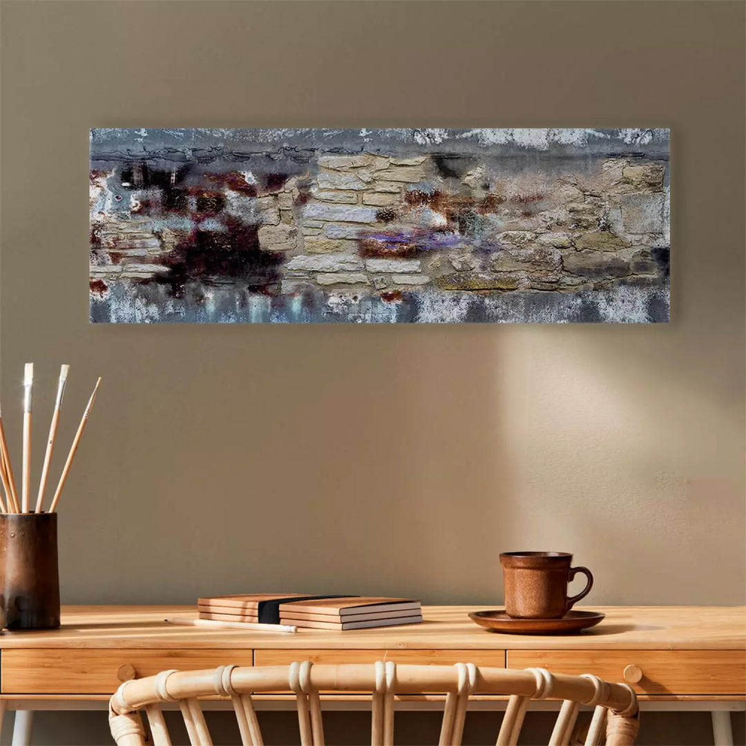 Abstrakta Glezna "Akmens Laiks" – Ķieģeļu Tekstūras Imitācija ART XL