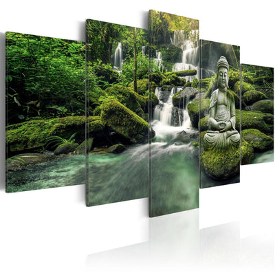 Canva with Buddha in the Forest - Paradise in the Forest, (x5), 90015 G-ART.