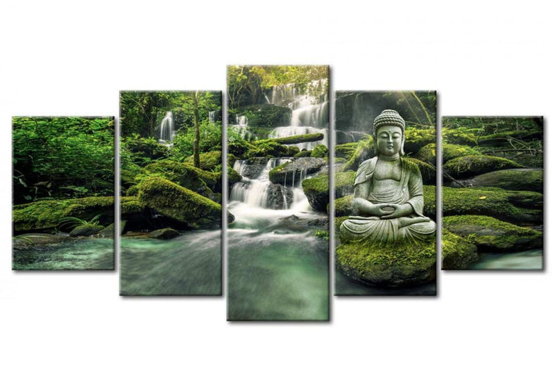 Paveikslai ant drobės su Buddha in the Forest - Paradise in the Forest, (x5), 90015 G-ART.