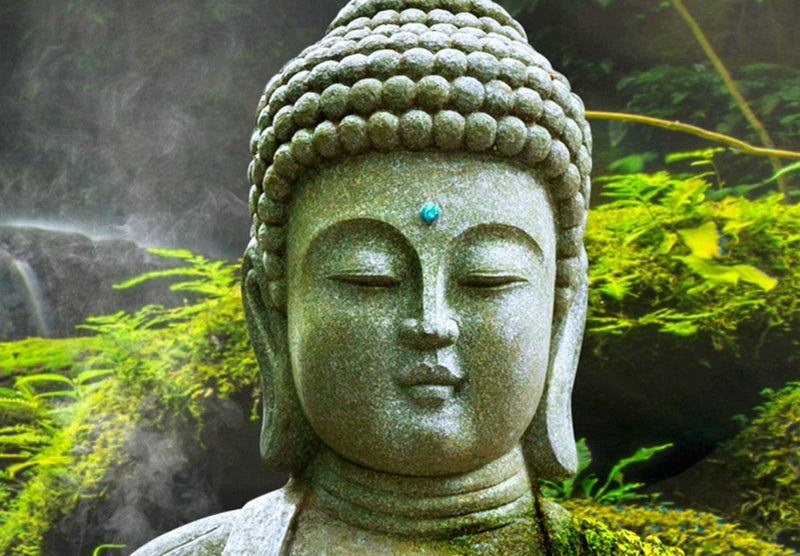 Canva with Buddha at the waterfall - Harmony Sanctuary, (x5), 90013 G-ART.