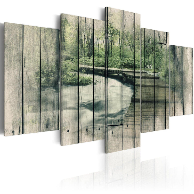 Paveikslai ant drobės su pažintiniu taku - Mystery River, (x5), 92070 G-ART.